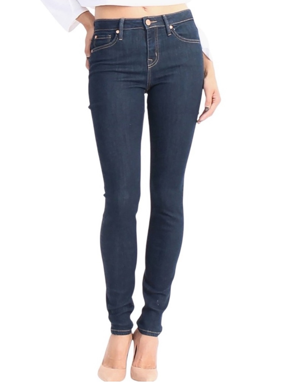 Level 99 Dark Wash Skinny Jeans Size 28